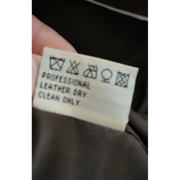 Vintage Womens Brown Suede Leather Jacket size Medium full zip Y2k Boho - Picture 11 of 13